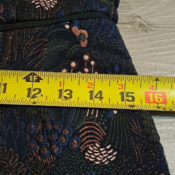 Ann Taylor Night Garden Tapestry Sheat Dress Size 2 Tall Navy/ Multi-colored - Picture 7 of 12